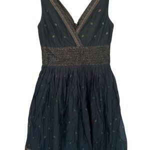 Isaac Mizrahi for Target, size 8 black and gold dress.